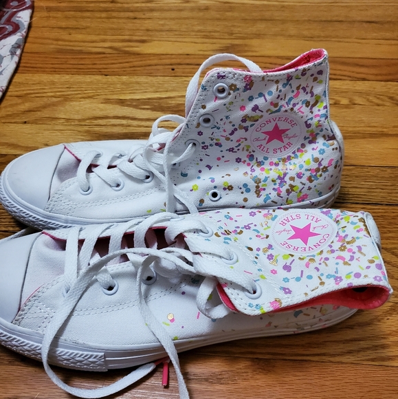 Womens Converse Birthday confetti high tops - Picture 3 of 6